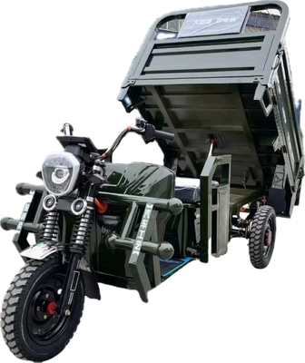 Triciclos eléctricos de 1000W Camión de carga Auto descarga de 3 ruedas Motocicleta para adultos