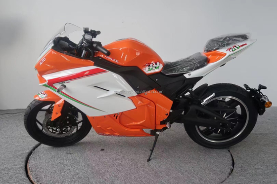 Motocicleta eléctrica de 2 ruedas de alta velocidad Máxima velocidad de 80 km/h para un rendimiento final