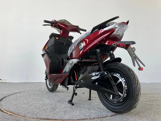 Potente moto eléctrica de 1500W/2000W con doble freno de disco y neumático de 12 pulgadas