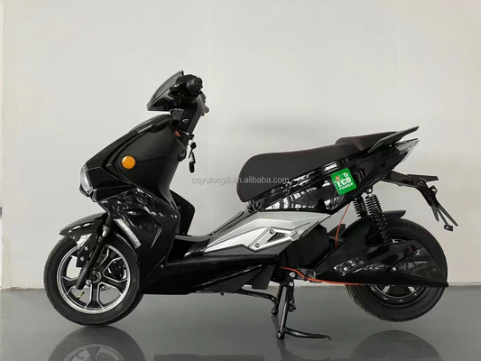 Potente moto eléctrica de 1500W/2000W con doble freno de disco y neumático de 12 pulgadas