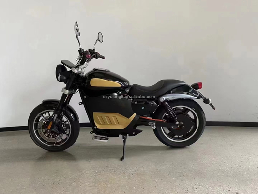 Entrega de motocicletas eléctricas con freno de disco y pantalla LCD 5000W batería reemplazable