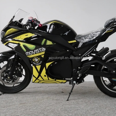 Motocicleta eléctrica de 3000W con potente batería de litio para deportes de carreras y freno de disco