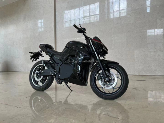 Motocicleta eléctrica de carreras de 72V3000W con velocidad máxima de 100KM/H y sistema de frenos de disco