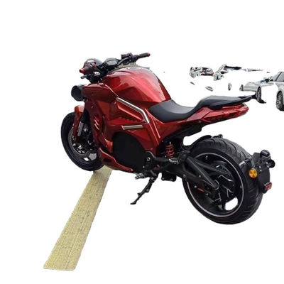 Motocicleta eléctrica de carreras personalizada de 72v 3000W 5000W con freno de disco y enfriamiento por agua