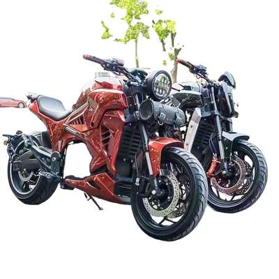 Motocicleta eléctrica de carreras personalizada de 72v 3000W 5000W con freno de disco y enfriamiento por agua