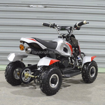 Bicicleta de cuatro ruedas de 49cc para niños Mini ATV 4x4 para niños con accionamiento por cadena y piezas